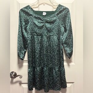 Abercrombie Kids Dark Green Floral Dress